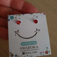 Серьги бижутерия ,пусеты, гвоздики сваровски swarovski SWAROKA 4 мм #19, Светлана Д.