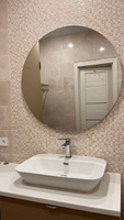 Зеркало настенное для ванной КерамаМане 90*90 см со светодиодной сенсорной тёплой подсветкой 3000 К #28, Александр А.