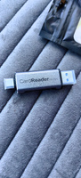 Картридер Type-C + USB 3.0 на SD и micro SD / TF карта памяти, переходник для телефона, планшета, ПК, ноутбука, серый-металлик #23, Алексей Г.