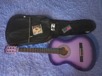 Классическая гитара с аксессуарами Набор начинающего гитариста (размер 7/8) фиолетовый #20, Мария Б.