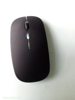 Мышь беспроводная бесшумная компьютерная с подсветкой RGB, c адаптером USB, оптическая для ноутбука, компьютера, планшета, ПК в офис, для дома, с Bluetooth, черная #42, Анна З.