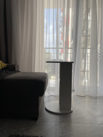 Столик журнальный 38.5х35.6х62 см маленький для гостиной спальни балкона сервировочный кофейный прикроватный стол Кео СТМ-100 белый #62, Irina P.