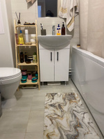 Коврик для ванной, Коврик в ванную Золотой мрамор Ridberg 50x80см #187, Дана М.