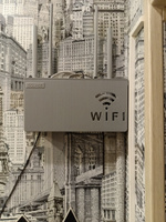 Полка-короб держатель для WI-FI роутера, 24х14х6 см, серый, подставка шкаф под роутер #40, Екатерина Р.