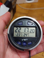 Автомобильные часы VST-7042V / температура - внутри и снаружи/ будильник / вольтметр / LED-подсветка #76, Андрей К.