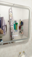 MariposaMirrors Зеркало для ванной "фронтальная пoдсветка 4500k, часы", 60 см х 60 см #14, Сергей