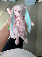Tinni Toys Мягкая игрушка Зайка спящий в розовом платье 35 см #46, Юлия Ч.