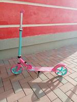 Самокат двухколесный детский SX Scooter, складной, 200 мм, розово-бирюзовый #233, Сергей Л.