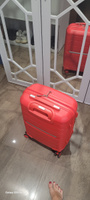 Чемодан на колесах облегченный из полипропилена Supra Luggage STS-1004-S, red pepper КОЛЛЕКЦИЯ ART "Девочка с персиками", замок TSA, 35 литров, 4 колеса с поворотом на 360 градусов, 39X22X56 см #22, Анна Р.