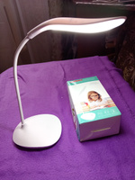 Настольный светильник LED на гибкой стойке с сенсорным управлением ( для чтения для детей для школьников, офиса, школы, учебы, светильник настольный светодиодный) #1, Наталия К.