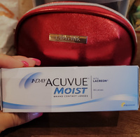 Однодневные контактные линзы Acuvue 1-Day Moist, 30 шт. R: 8.5, D: -4.50 #26, Наталия