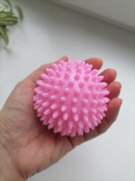 Мяч-шар массажный с шипами, ежик жесткий для проработки мышц, 8.5 см, розовый #2, Юлия М.