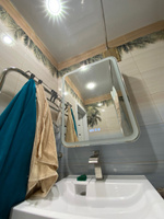 Джерси 60-3, зеркало шкаф для ванной с подсветкой (правый, с часами, с подогревом, с LED подсветкой, смена цвета) #15, Anastasia S.