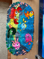 SPA-коврик для ванны Доляна "Яркие рыбы", размер 35х68 см, галька #4, Ольга