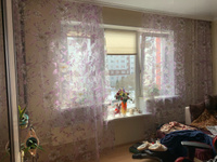 Тюль I-linen Органза с цветочным рисунком в гостиную, спальню, детскую, сиреневая 300х260см #65, Оксана Б.