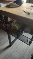 Выдвижной органайзер под стол, металлический сетчатый ящик для хранения. Черный. 33х24х7,5 см #1, Елена Р.