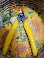 Кусачки-бокорезы желтые, мини кусачки усиленные с прорезиненными ручками для провода, проволоки #16, Дина В.