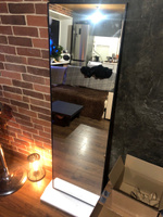 Интерьерное декоративное зеркало большое прямоугольное в раме на стену в спальню, TODA ALMA 160х50 см. Черное #124, Юрий У.