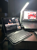 Чехол с клавиатурой и мышкой для iPad 7, 8, 9 10.2 2019 2020 2021 iPad Air 3 10.5 2019, отделение для Apple Pencil и подставка для планшета с беспроводной клавиатурой, черный #1, Елена Р.