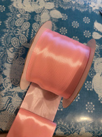 Лента атласная 50 мм * уп 27 м, цвет светло - розовый, упаковочная для подарков, шитья и рукоделия #100, Анастасия Б.