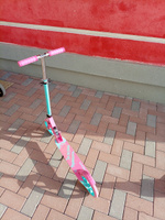 Самокат двухколесный детский SX Scooter, складной, 200 мм, розово-бирюзовый #234, Сергей Л.