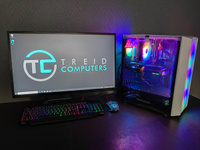 TREIDCOMPUTERS Системный блок ПК Игровой Компьютер (AMD Ryzen 5 4600G, RAM 32 ГБ, SSD 960 ГБ, AMD Radeon Vega 7, Windows 10 Pro), белый, голубой #57, Илья В.