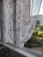 Curtain & Textile Тюль высота 150 см, ширина 200 см, крепление - Лента, Белый, темно-розовый #34, Светлана С.