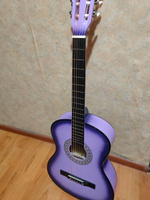 Классическая гитара с аксессуарами Набор начинающего гитариста (размер 7/8) фиолетовый #19, Юра к.