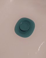 Cливная фильтр - пробка антизасор для ванной и кухни, раковины и душа / улавливатель волос / зелёная #80, ГАЛИНА Х.