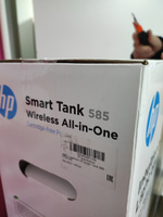 HP МФУ Струйное Smart Tank 580 (585) + Гарантия 12 месяцев + Wi-Fi + Расширенный набор оригинальный чернил (3 черных контейнера бесплатно)+ Русская документация (нагрузка до 3000 стр в месяц по сравнению с HP Tank 515, ускоренная скорость печати)., белый, синий #3, Ирина Л.