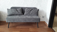 Style-simple Прямой диван Диван №1 Десерт, механизм Нераскладной, 110х54х68 см,темно-серый #8, Инна Ю.
