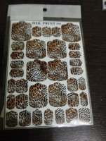 Пленка для педикюра маникюра дизайна ногтей "Леопард зебра" #72, Алла П.