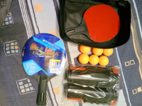 Набор для настольного тенниса, состав комплекта: 2 ракетки, 3 мяча, сетка с креплением,  #4, Алексей В.