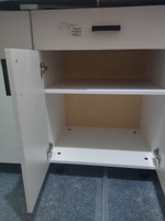 Шкаф кухонный напольный, тумба с ящиком 60 см, Белый #3, Анна С.