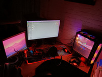 Большой игровой коврик для компьютерной мыши и клавиатуры с RGB подсветкой для компьютера и ноутбука. Игровая поверхность для дома и офиса. Геймерский коврик для ПК. Монстр. 80*30 см #14, Михаил М.