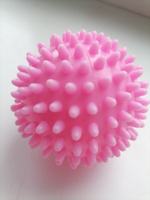 Мяч-шар массажный с шипами, ежик жесткий для проработки мышц, 8.5 см, розовый #1, Юлия М.