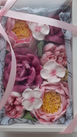 Зефирные цветы ручной работы, подарок на день матери в коробке 12,5*19,5 #2, Елена Н.