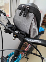 велосипедная сумка с креплением на руль, велосумка держатель для телефона, ключей, серая #60, Наталья К.