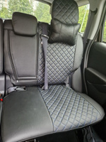 Чехлы для Mitsubishi Outlander XL, Peugeot 4007, Citroen C-Crosser.2007 2008 2009 2010 2011 2012. Цвет черный, нить синяя. #30, Денис К.