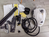 Пароочиститель для дома (паровая швабра) Karcher SC 2 EasyFix, белый + аксессуары VELERCART: 2 салфетки для пола, 2 обтяжки для ручной насадки, 4 щёточки, насадка для мытья окон #53, Надежда Ч.