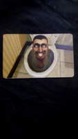 Наклейка на банковскую карту с вырезом под чип принт Скибиди туалет, skibi toilet #38, Борис П.