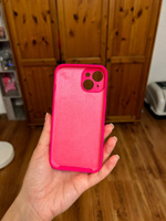 Силиконовый чехол на Айфон 14 с защитой камеры с логотипом / Silicone Case iPhone 14 camera protect #30, Лидия Д.