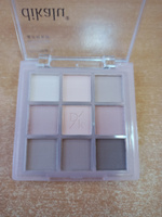 DIKALU Тени для век нюдовые матовые Eyeshadow Palette 9 Colors, 08 Taro Tea #16, Ирина Л.