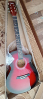Акустическая гитара матовая, красная. Размер 40 дюймов Jordani B4020 RDS #8, Антонина П.