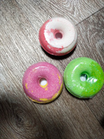 COSMEYA Бомбочки-пончики для ванн 3шт, набор из бомбочек с ароматами земляники, яблока, маракуйи с морской солью #75, Ирина Е.
