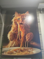 Интерьерная картина "Кот ест спагетти" 50*70 см #5, Светлана Д.