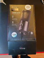 Микрофон для компьютера Fifine K669B черный для стримов, для пк, студийный, игровой со стойкой и кабелем USB #4, Слесарь С.