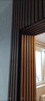 Акустическая панель, черный войлок, 2750х600х21мм, рейки МДФ, шпон дуб маррон коричневый, Монако. Cosca Decor #5, Николай Р.