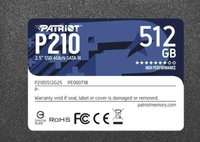 Patriot Memory 512 ГБ Внутренний SSD-диск P210 2.5" SATA3 6.0 Гбит/с (P210S512G25) #57, Артаваз М.