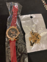 Часы наручные женские с браслетом, цепочкой с кулоном, серьгами и кольцом #3, Артур Ф.